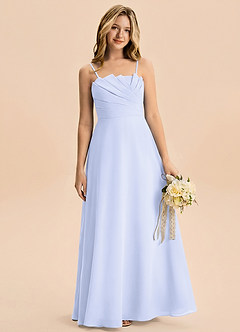 Azazie Rory Junior Lavender A-Line Pleated Chiffon Dress image1