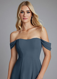 Azazie Seriana Brudtärnklänningar Klä av A-Linje i Chiffong Av axeln Neptunus image6