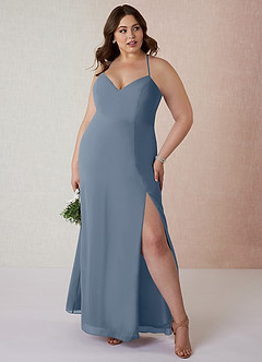 Azazie Manila Bridesmaid Dresses Twilight Sheath V-Neck Chiffon Dress image7