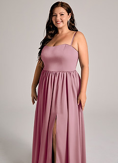 Azazie Calianna Bridesmaid Dresses Vintage Mauve A-Line Off the Shoulder Stretch Satin Convertible Dress image11