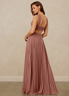 Christian Siriano Bridal for Azazie 1009 Bridesmaid Dresses Cedar Rose A-Line Pleated Chiffon Dress image3