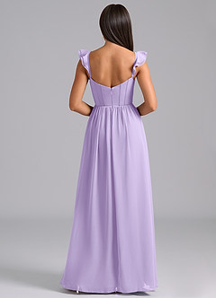 Azazie Denisse Bridesmaid Dresses Lilac A-Line Ruched Chiffon Dress image2