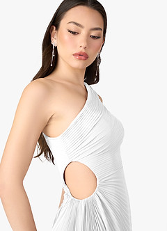 Angelina White Asymmetrical Dress image2