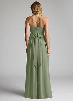 Azazie Llana Maternity Bridesmaid Dresses A-Line Chiffon Floor-Length Dress image4