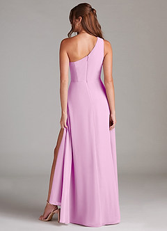 Azazie Brooke Jurken voor bruidsmeisjes Jurk van Chiffon met A-Lijn One-Shoulder Snoep Roze image7