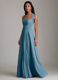 Azazie Clarisa Bridesmaid Dresses Bermuda A-Line Pleated Chiffon Dress image6