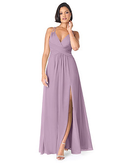 Azazie Farren Bridesmaid Dresses Wisteria A-Line Pleated Chiffon Convertible Dress image1