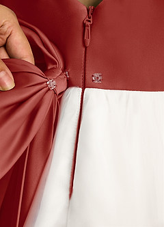 Azazie Eleni Sukienki dla dziewczynek sypiących kwiaty Suknia balowa Ukłon Tiul Długość kostki Sukienka image8