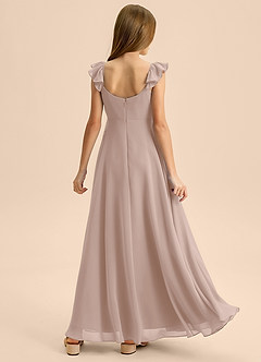 Azazie Carmin Junior English Rose A-Line Ruched Chiffon Dress image2