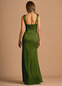 Nerissa Olive Green Maxi Dress image2