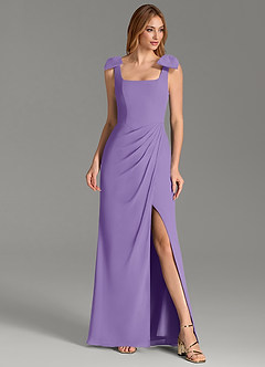 Azazie Adalynn Bridesmaid Dresses Tahiti Mermaid Pleated Chiffon Dress image3
