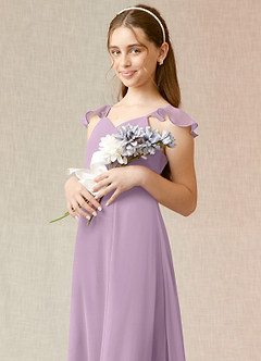 Azazie Everett Junior Wisteria A-Line Chiffon Dress image6