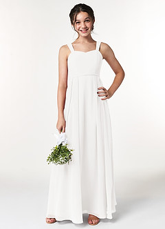 Azazie Simoan Junior Candy Pink A-Line Sweetheart Neckline Chiffon Dress image1