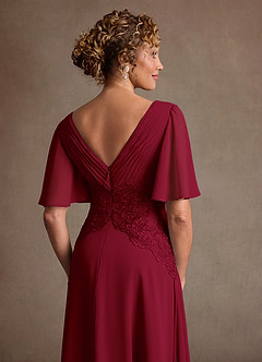 Azazie Milliat Suknie dla Matki Panny Młodej Linia A Koronka Szyfon Długość podłogi Sukienka image6