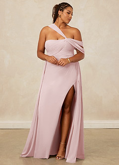 Christian Siriano Bridal for Azazie 1014 Bridesmaid Dresses Blushing Pink A-Line Off the Shoulder Chiffon Dress image13