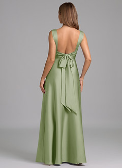 Azazie Beatrice 신부 들러리 드레스 A라인 스윗하트 네크라인 스트레치 새틴 바닥 길이 드레스 image6