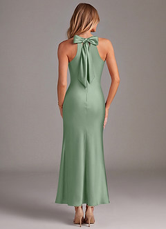Azazie Doretta Bridesmaid Dresses Matcha Mermaid Pleated Stretch Satin Dress image6
