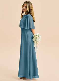 Azazie Maris Junior Abito A-Line in Chiffon Bermuda image3