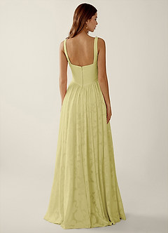Megan Lemon Sorbet Lace A-line Prom Dress image2