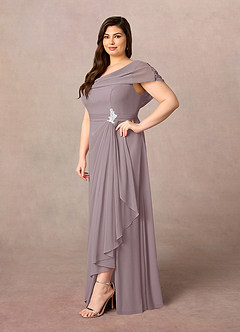 Azazie Mary Mother of the Bride Dresses Dusk A-Line Side Slit Chiffon Dress image7