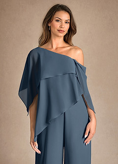Azazie Halima vestidos de madre de la novia Vestido de Neptuno de Gasa de Mono/Traje de pantalón con Corte Lateral image8