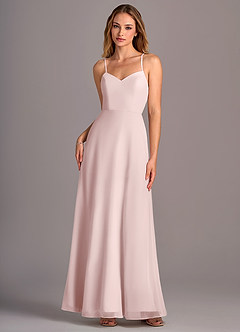 Azazie Mei Bridesmaid Dresses Blushing Pink A-Line Chiffon Dress image1