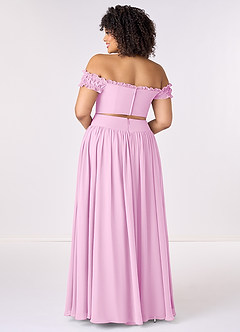 Barbie ♥ Azazie Bridesmaid Dresses Candy Pink A-Line Off the Shoulder Chiffon Convertible Dress image9