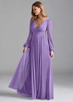 Azazie Norah Bridesmaid Dresses Tahiti A-Line Mesh Dress image4