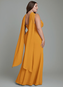 Azazie Sorrel Bridesmaid Dresses Butterscotch Mermaid Corset Chiffon Dress image15