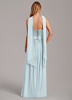 Azazie Cadence Brautjungfernkleider Wandelbar A-Linie Korsett Stretch-Satin Kleid Nebel image4