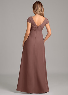 Azazie Allessia Maternity Bridesmaid Dresses A-Line Pleated Chiffon Floor-Length Dress image2