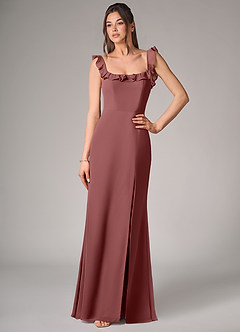 Azazie Callie Bridesmaid Dresses Amethyst Mermaid Side Slit Chiffon Convertible Dress image4