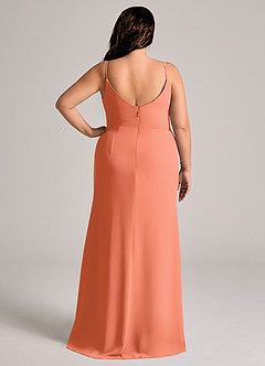 Azazie Deandra Bridesmaid Dresses Sunset Mermaid Pleated Chiffon Dress image8