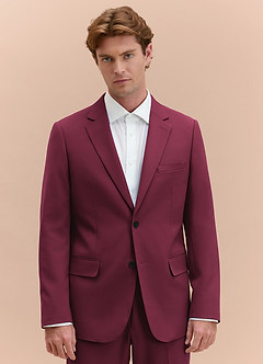 James Burgundy Structured Stretch Suit Jacket