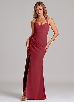 Azazie Emeria Suknie dla druhen Syrena Dekolt w kształcie serca Szyfon Do ziemi Sukienka image1