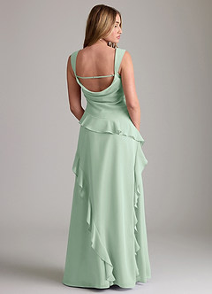 Azazie Sloane Bridesmaid Dresses Agave A-Line Sweetheart Neckline Chiffon Dress image2