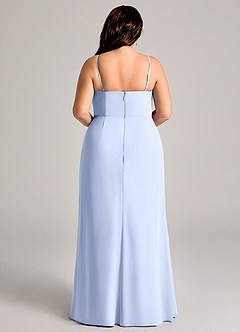 Azazie Maci Bridesmaid Dresses Ice Sheath Pleated Chiffon Dress image9