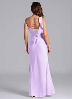 Azazie Driea Brudtärnklänningar Klä av Sjöjungfru i Stretch Satin Ena axeln Lila image2