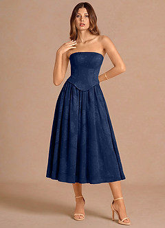 Robe Midi Marine Isaura image5