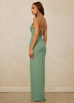 Christian Siriano Bridal for Azazie 1003 Bridesmaid Dresses Matcha Sheath One Shoulder Chiffon Dress image7
