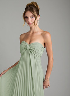 Azazie Tempest Abiti da Damigella Abito Convertibile Impero in Chiffon Corsetto Verde Salvia image10