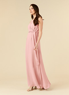 Azazie Marchioness 신부의 어머니 드레스 A라인 쉬폰 바닥 길이 드레스 image3