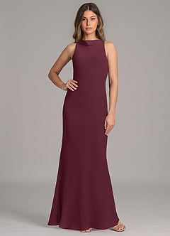 Azazie Allettie Abiti da Damigella Abito Sirena in Chiffon Cabernet image1