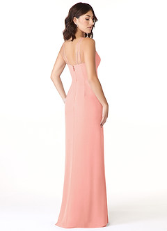 Azazie Leo Bridesmaid Dresses Rosette Mermaid V-Neck Pleated Chiffon Dress image4