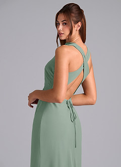 Azazie Evadne Suknie dla druhen Osłona Pofałdowany Szyfon Do ziemi Sukienka image8