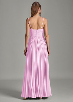 Azazie Chiana Abiti da Damigella Abito A-Line in Chiffon Senza Cinturino Rosa Confetto image6