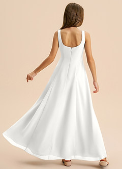 Azazie Lambie Junior Linia A Pofałdowany Szyfon Długość podłogi Młodsza druhna Sukienka image8