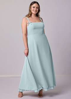 Barbie ♥ Azazie Bridesmaid Dresses Mist A-Line Pleated Chiffon Dress image8