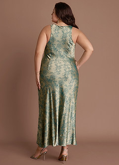 Gelina Platinum Teal Maxi Dress image14