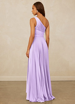 Christian Siriano Bridal for Azazie 1008 Bridesmaid Dresses Lilac A-Line One Shoulder Stretch Satin Dress image2